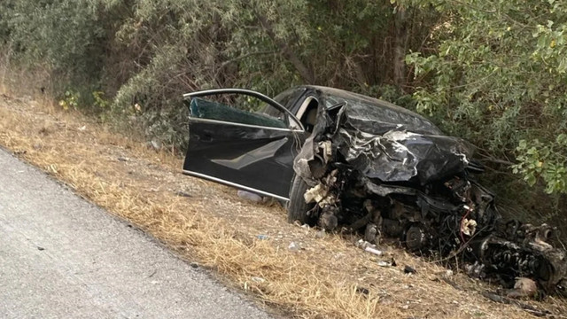 Konya'da otomobil yol kenarındaki ağaçlara çarptı: 1 ölü, 1 yaralı