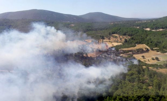 Muğla ve İzmir'de orman yangınları sürüyor - Resim : 2