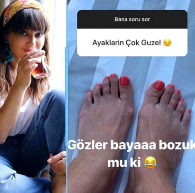 Güzel oyuncu Nurgül Yeşilçay'ın ayakları sosyal medyada olay oldu - Resim : 1