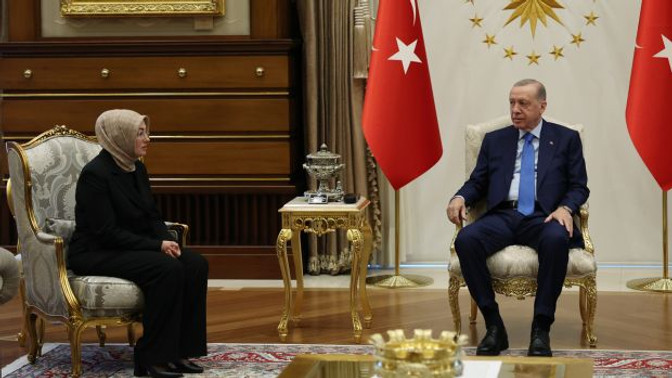 Erdoğan, Sinan Ateş'in eşi Ayşe Ateş'i kabul etti - Resim : 1