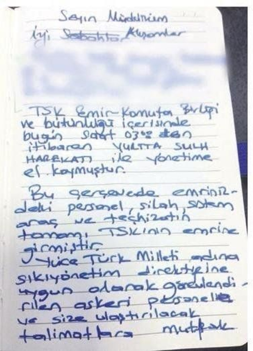 Firari FETÖ'cü albayın el yazısı mektubu ortaya çıktı - Resim : 2