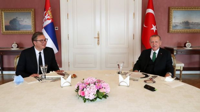 Cumhurbaşkanı Erdoğan, Vahdettin Köşkü'nde Sırbistan Cumhurbaşkanı Vucic ile görüştü - Resim : 1