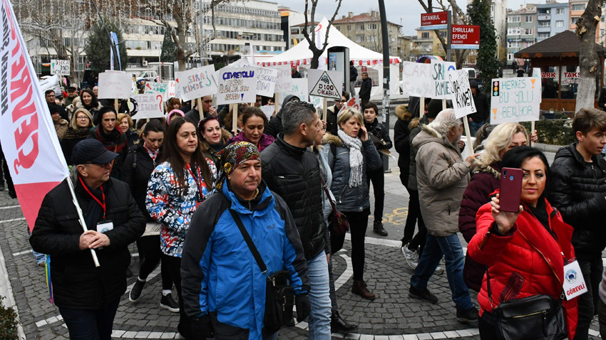Lüleburgaz'da 'çevre yolu' eylemi