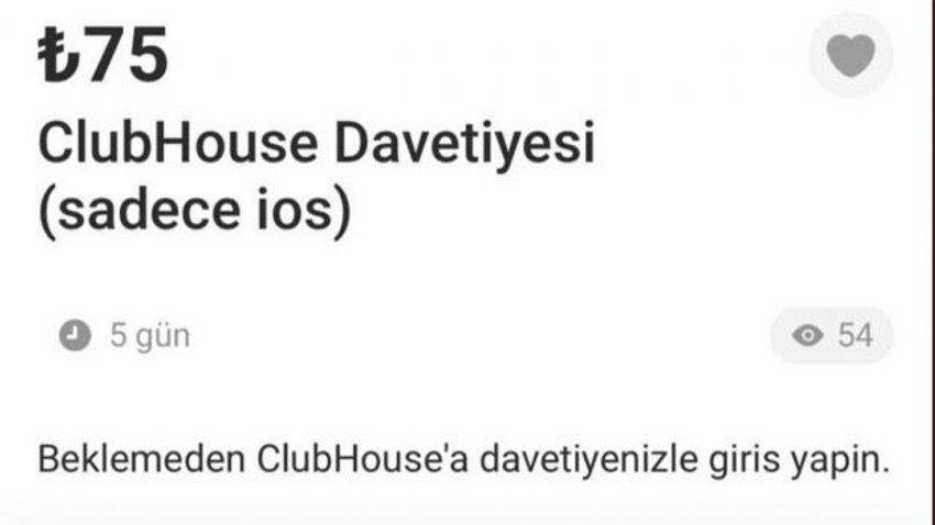 Clubhouse davetiyesi karaborsaya düştü - Resim : 1