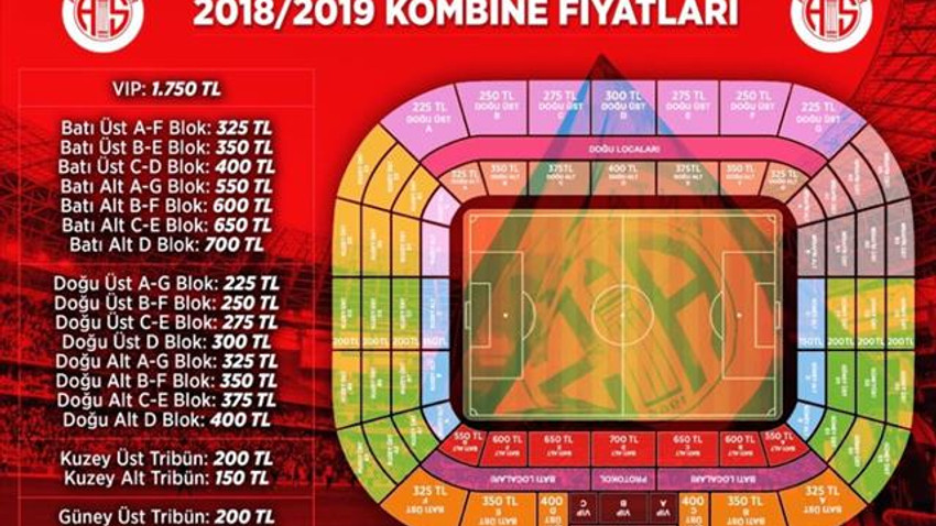 Antalyaspor’da kombine fiyatları açıklandı
