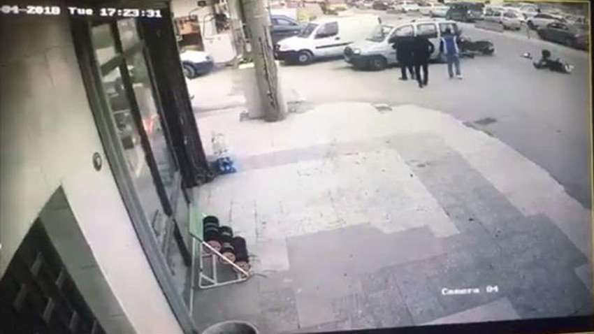 İki yunus polisin yaralandığı kaza kamerada