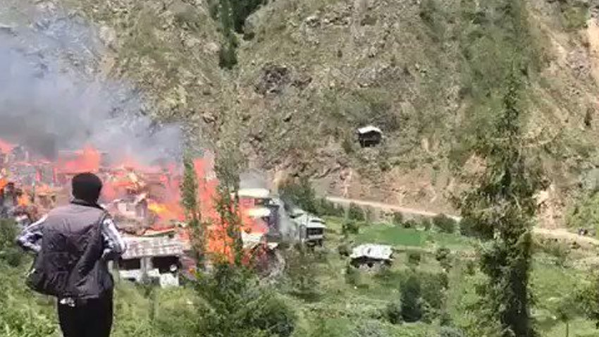 Artvin'de yangın: 70 hanenin çoğu yandı! - F5Haber