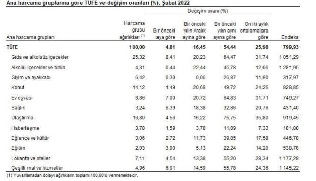 Şubat ayı enflasyon rakamları açıklandı - Resim : 4