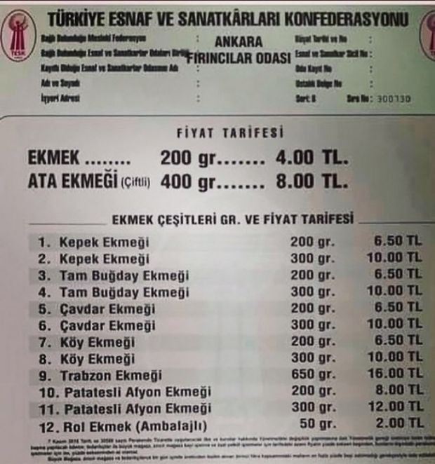 Ankara Ekmek Zam 5228 2Av4