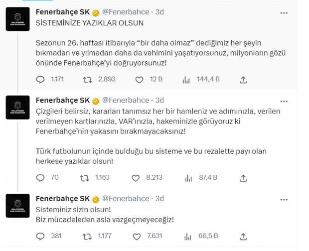 Golü iptal edilen Fenerbahçe'den zehir zemberek sözler: Görüyoruz ki yakamızı bırakmayacaksınız - Resim : 1
