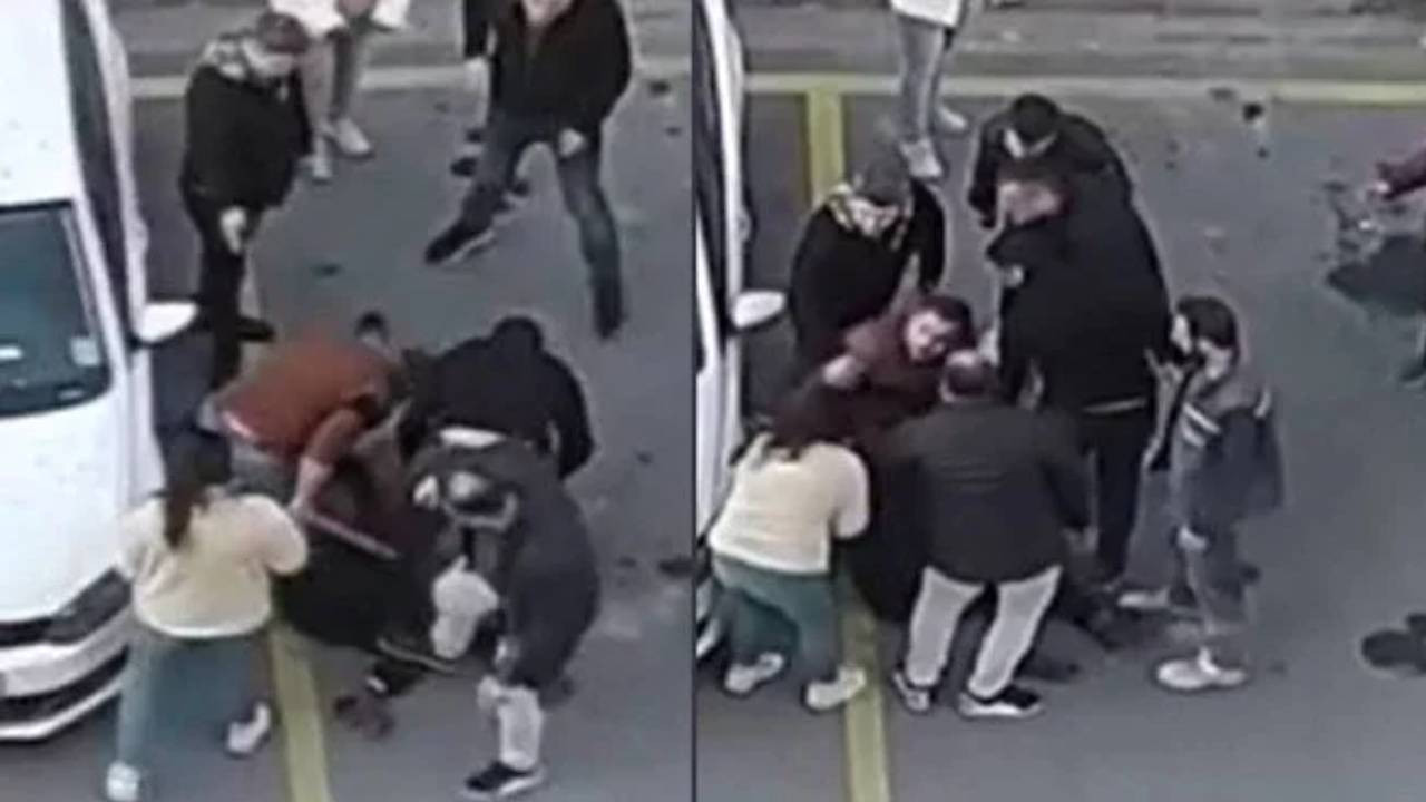 İstanbul'da eşini tehdit eden adama meydan dayağı