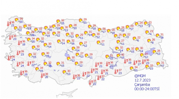 Türkiye için sıcak hava uyarısı: 35 derecenin üzerine çıkacak - Resim : 1