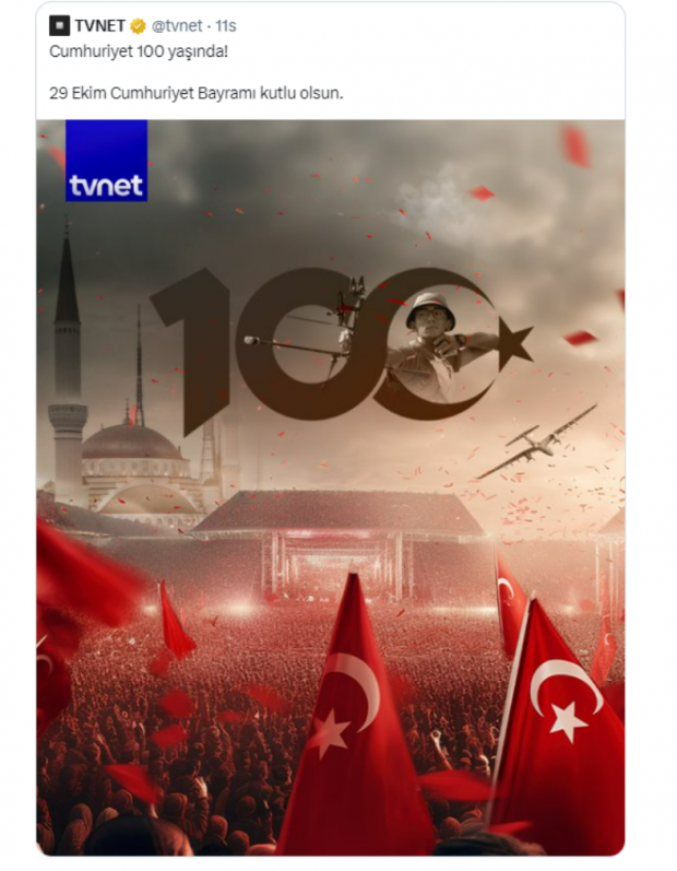 Mete Gazoz'dan Atatürk'süz Cumhuriyet afişine tepki! - Resim : 1