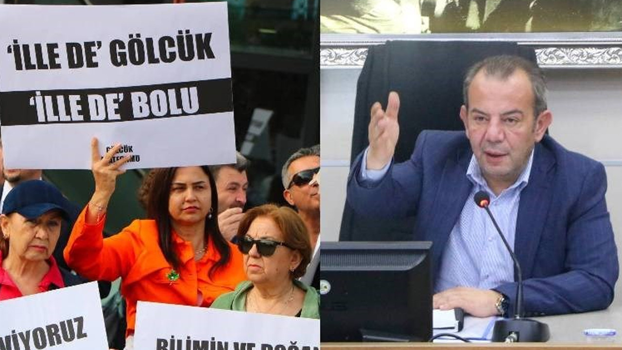 Eşi belediyeye karşı protestoya katıldı, Tanju Özcan 'Ben de seni protesto ediyorum' dedi