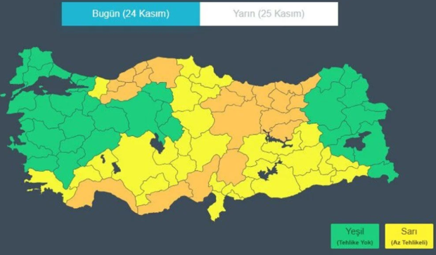 Soğuk hava ne zamana kadar sürecek? 49 il için sarı ve turuncu kod - Resim : 1