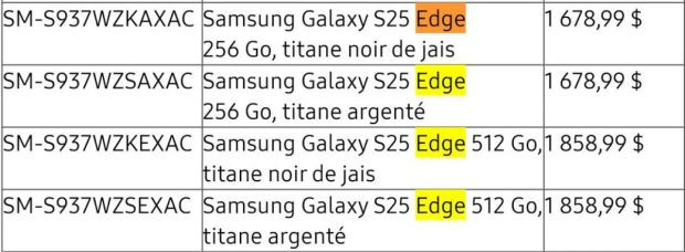 Samsung Galaxy S25 Edge’in fiyatı ortaya çıktı - Resim : 1