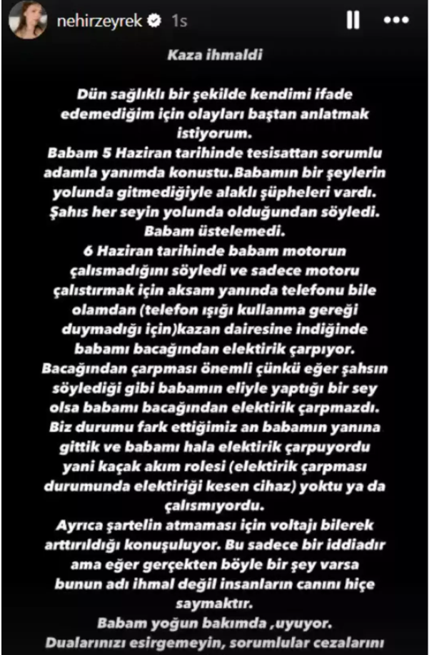 Ferdi Zeyrek'in kızı Nehir Zeyrek'ten çok sert mesaj: "Babamın kanını yerde bırakmayın" - Resim : 3