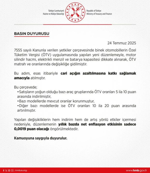 "ÖTV düzenlemesinin amacı cari açığı azaltmak" - Resim : 1