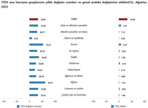 TÜİK duyurdu: Ağustos ayı enflasyonu belli oldu! - Resim : 2
