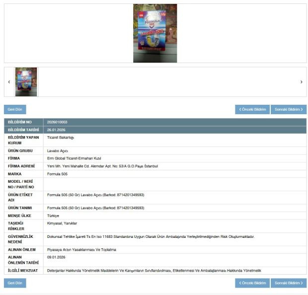 &Uuml;nl&uuml; temizlik &uuml;r&uuml;n&uuml; yasaklandı - Resim : 1
