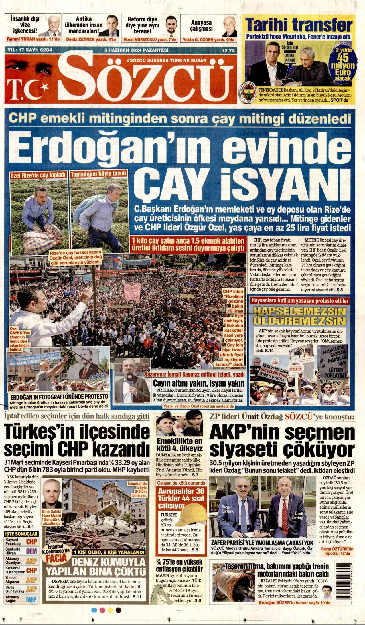 Sözcü Gazetesi Manşetleri, Gazeteler