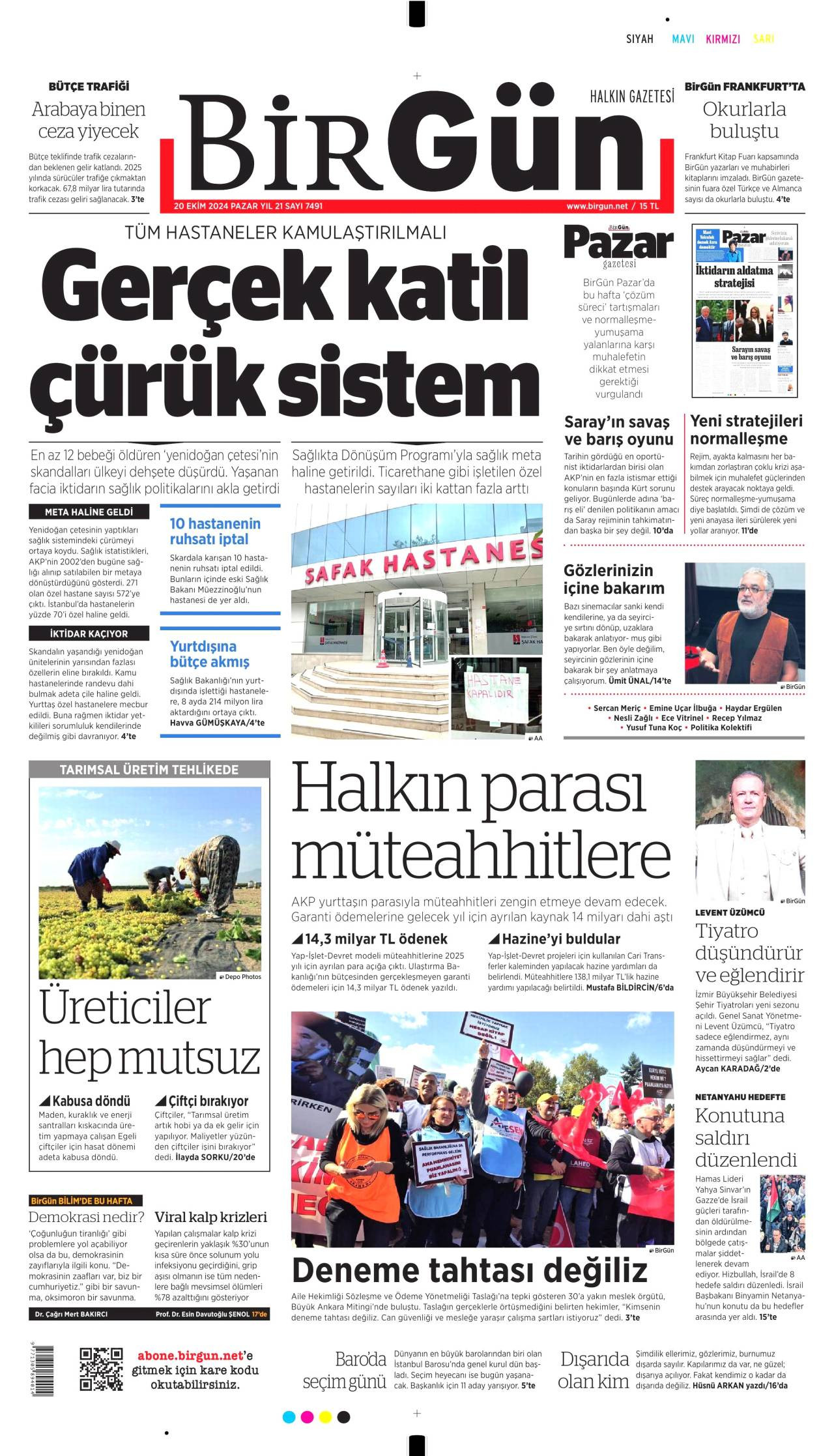 Birgün Gazetesi Manşeti