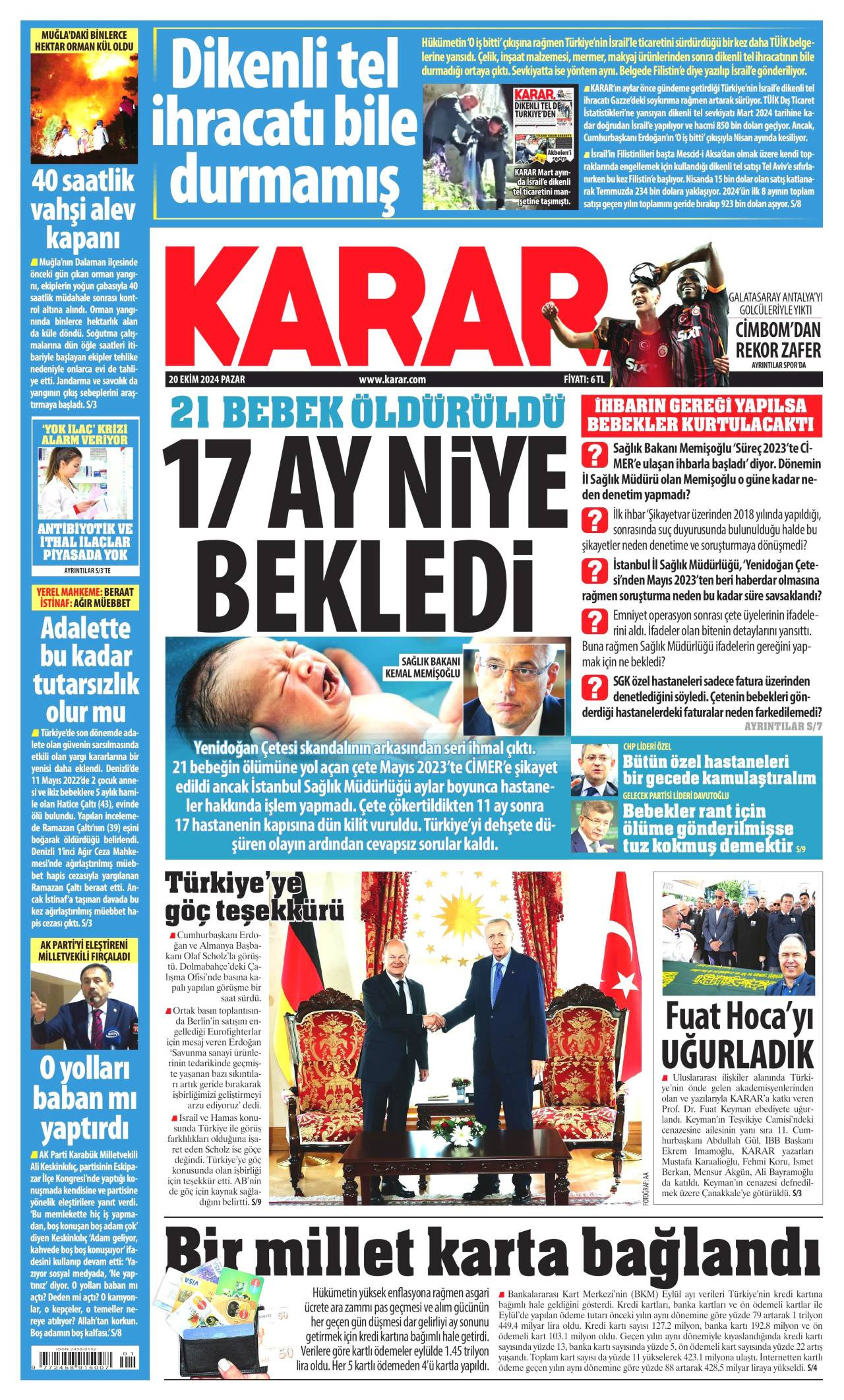 Karar Gazetesi Manşeti