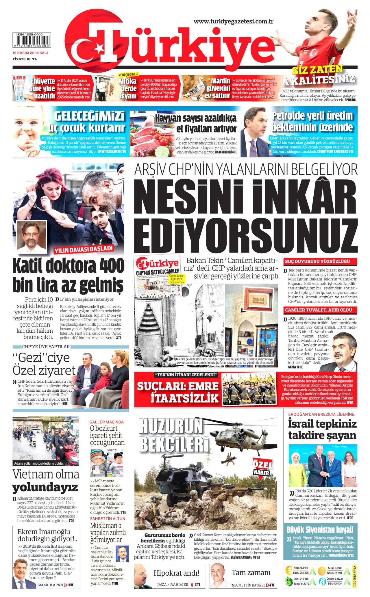 Türkiye Gazetesi Manşeti