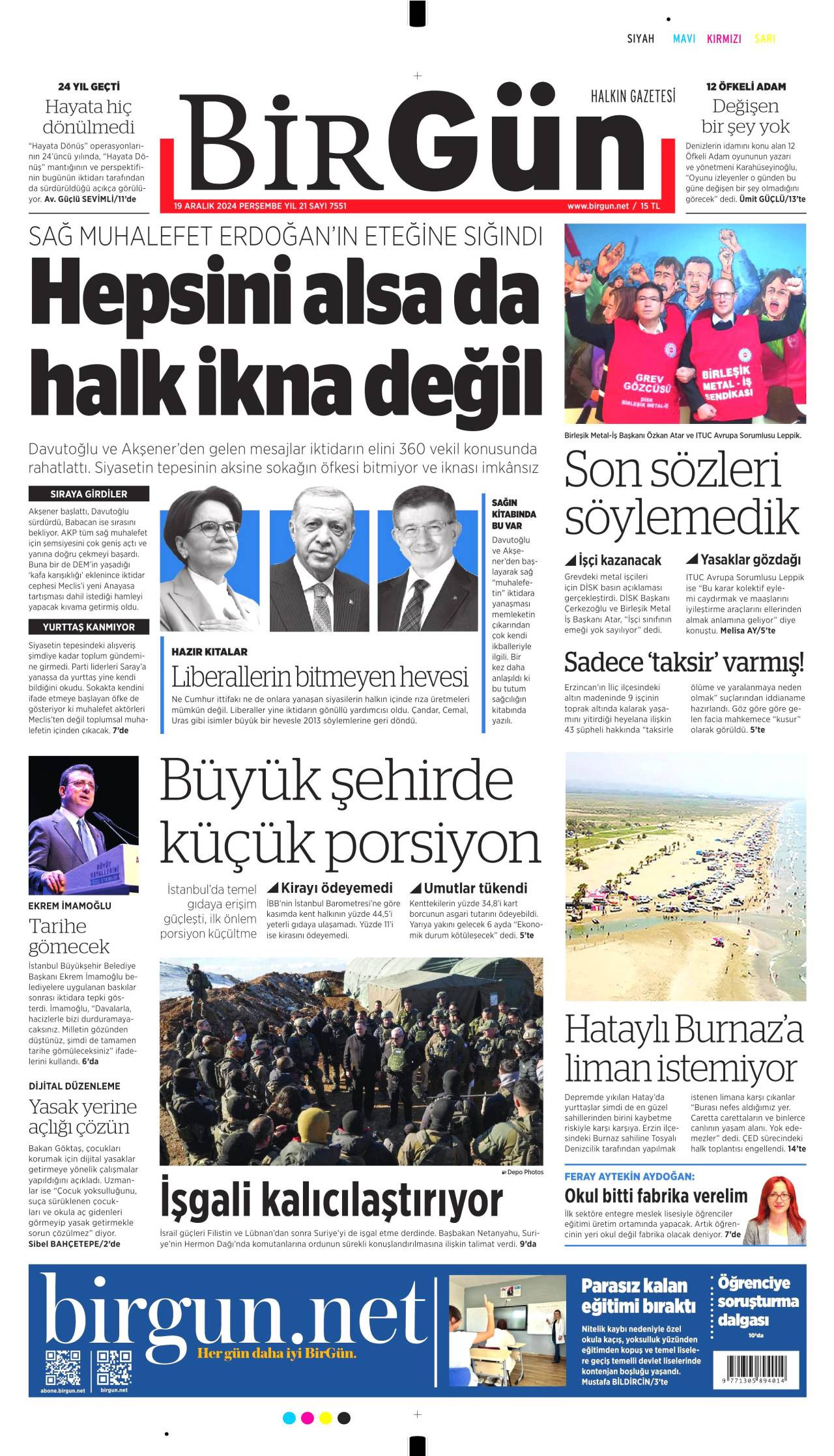 Birgün Gazetesi Manşeti