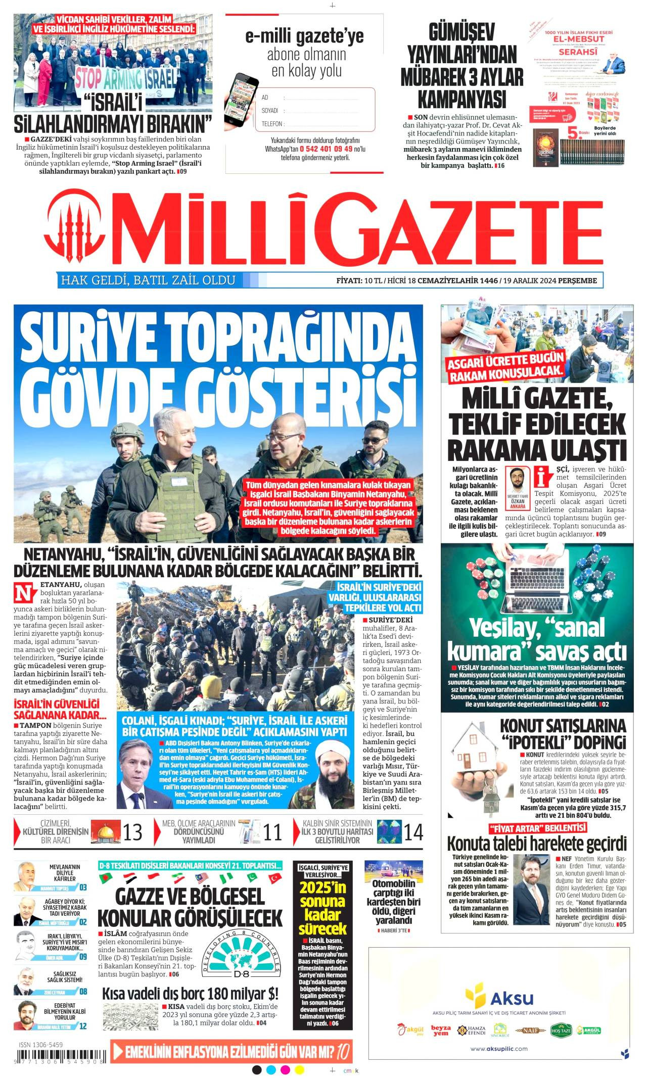 Milli Gazete Manşeti