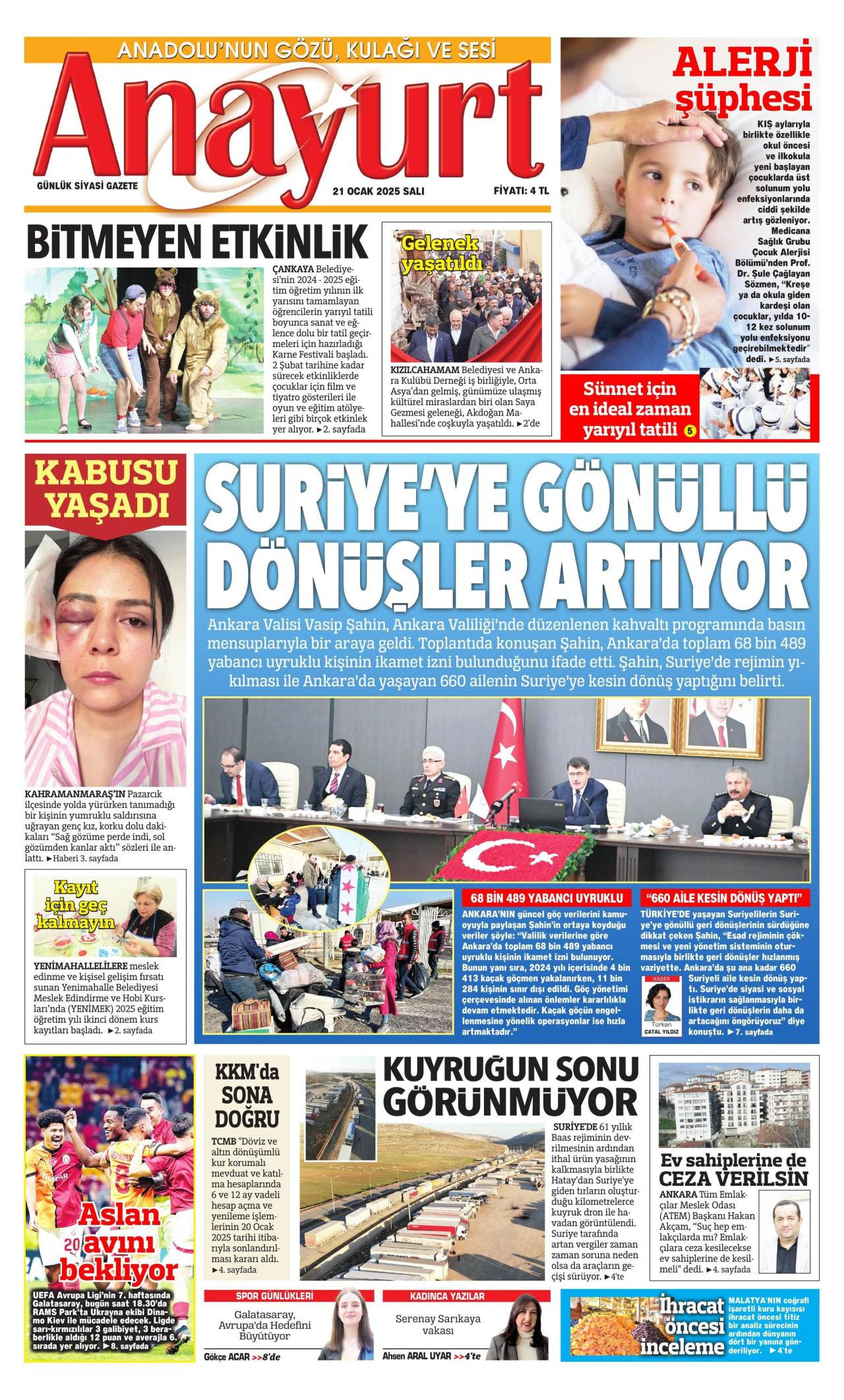 Yurt Gazetesi Manşeti