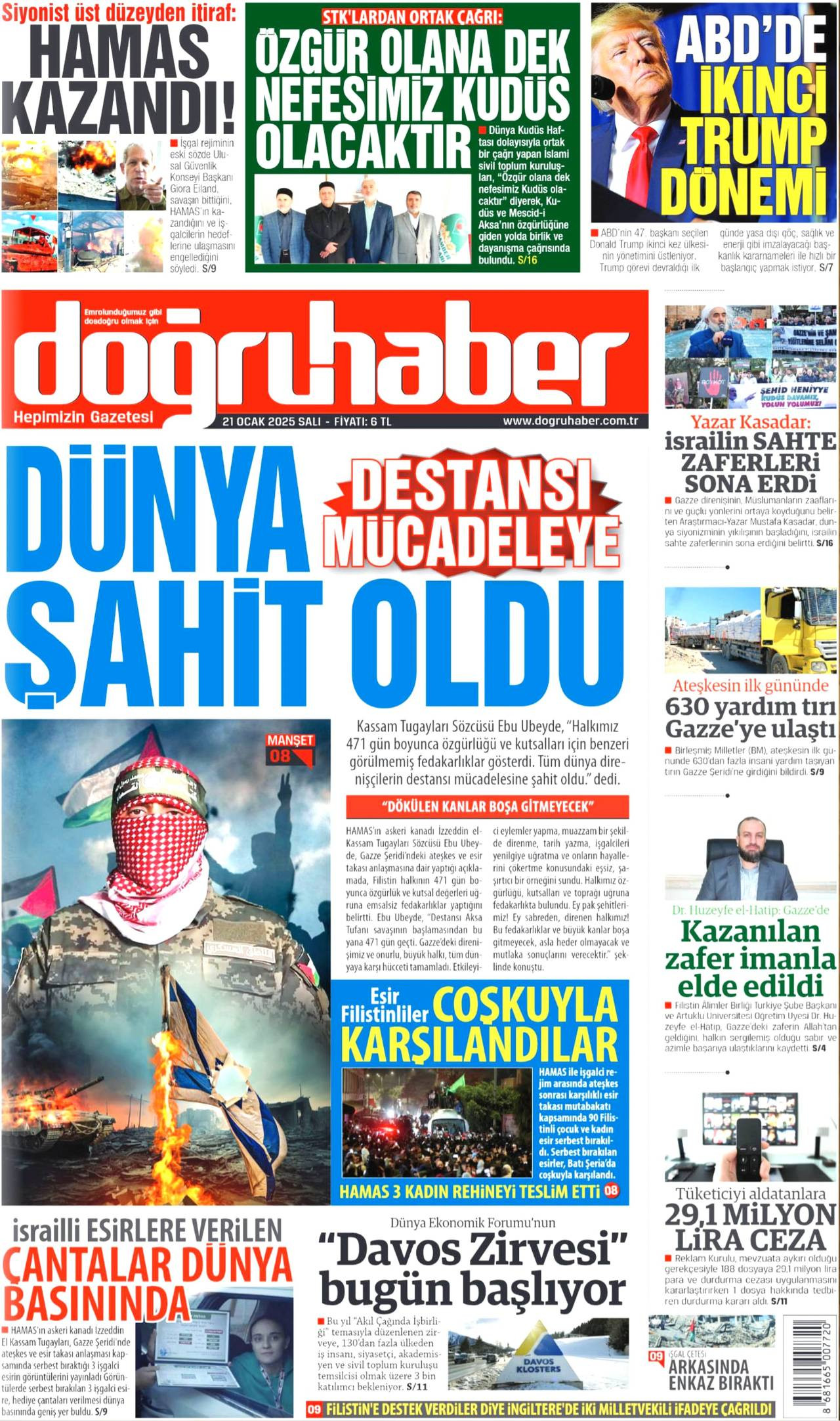 Doğru Haber Gazetesi Manşeti