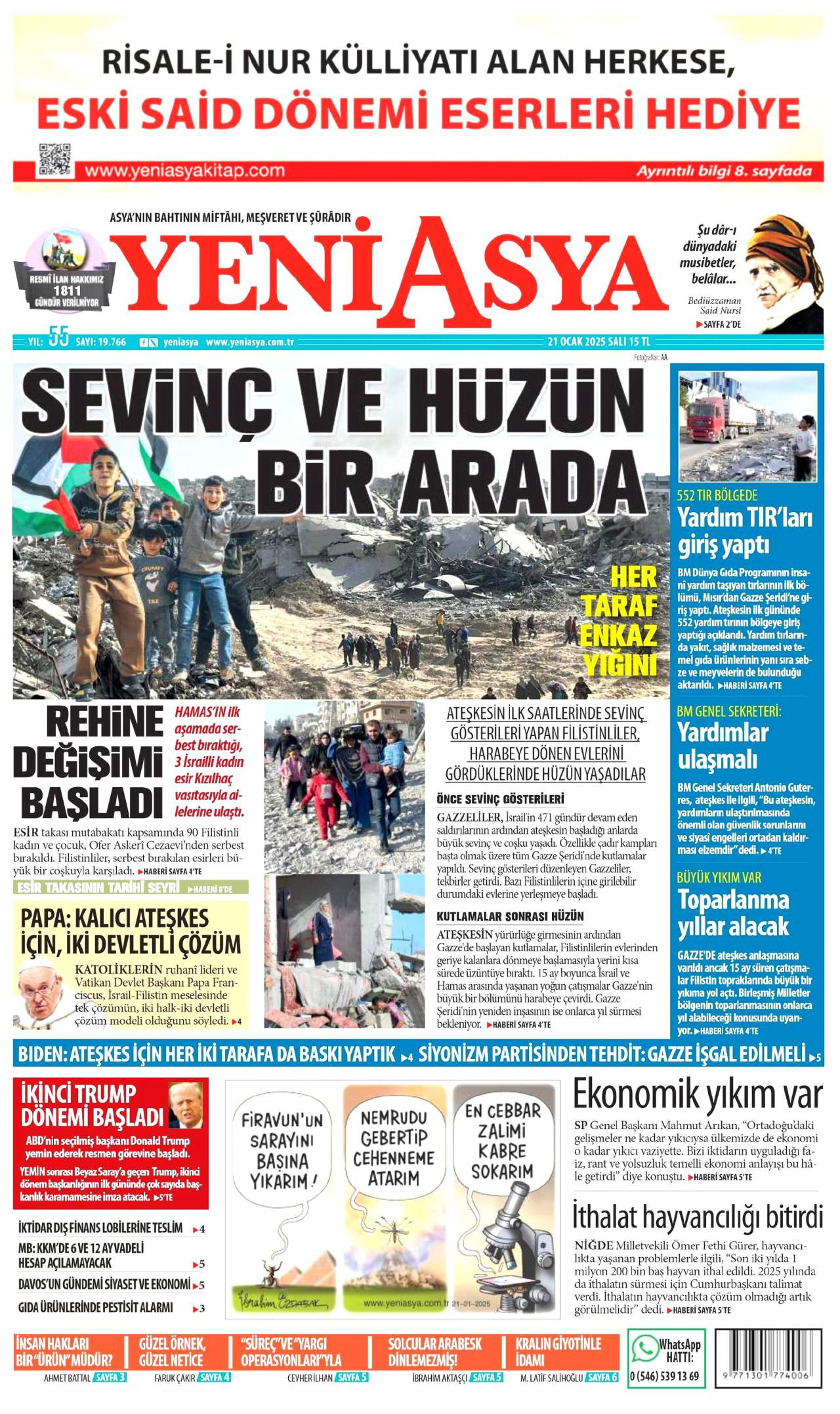 Yeni Asya Gazetesi Manşeti