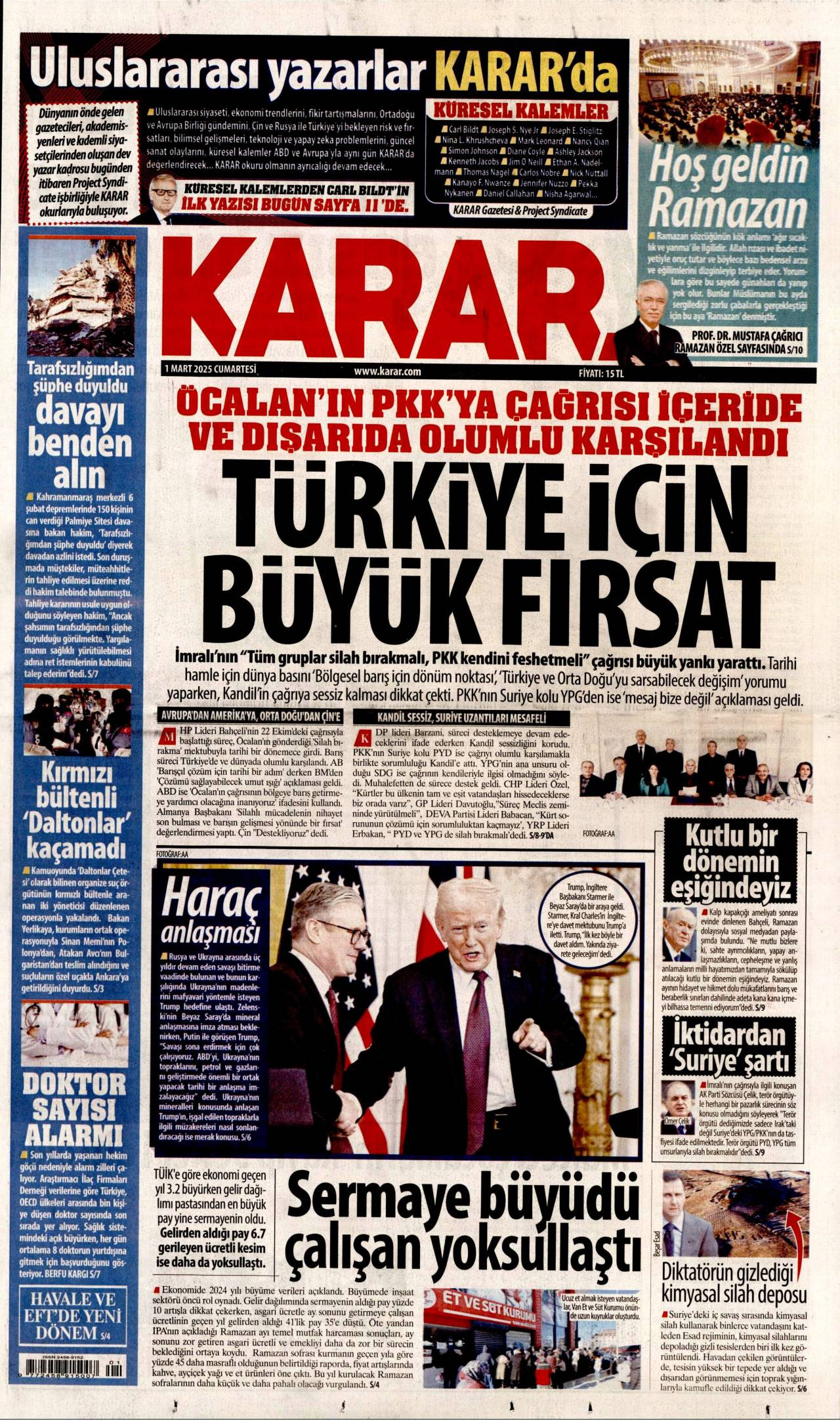 Karar Gazetesi Manşeti