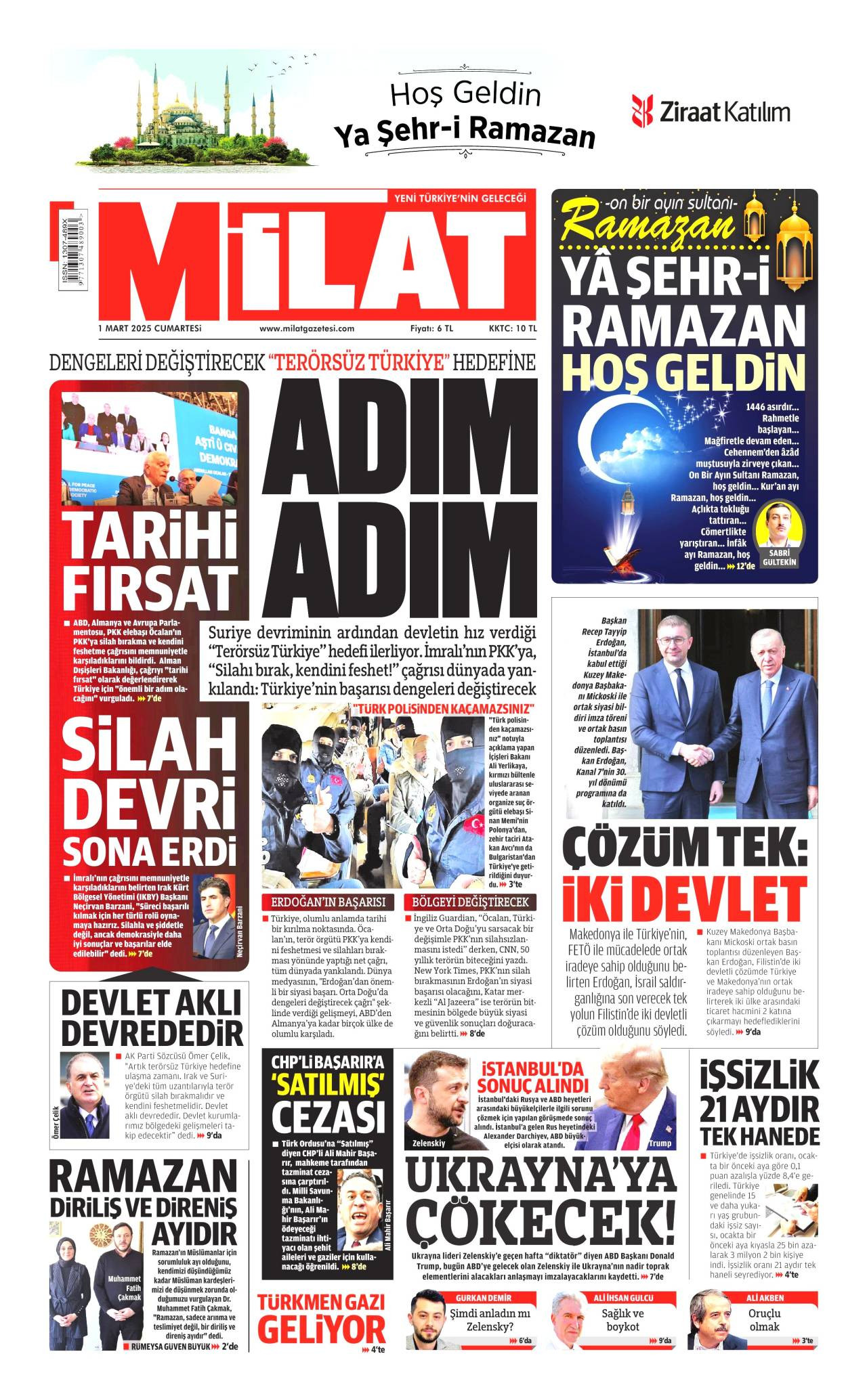 Milat Gazetesi Manşeti