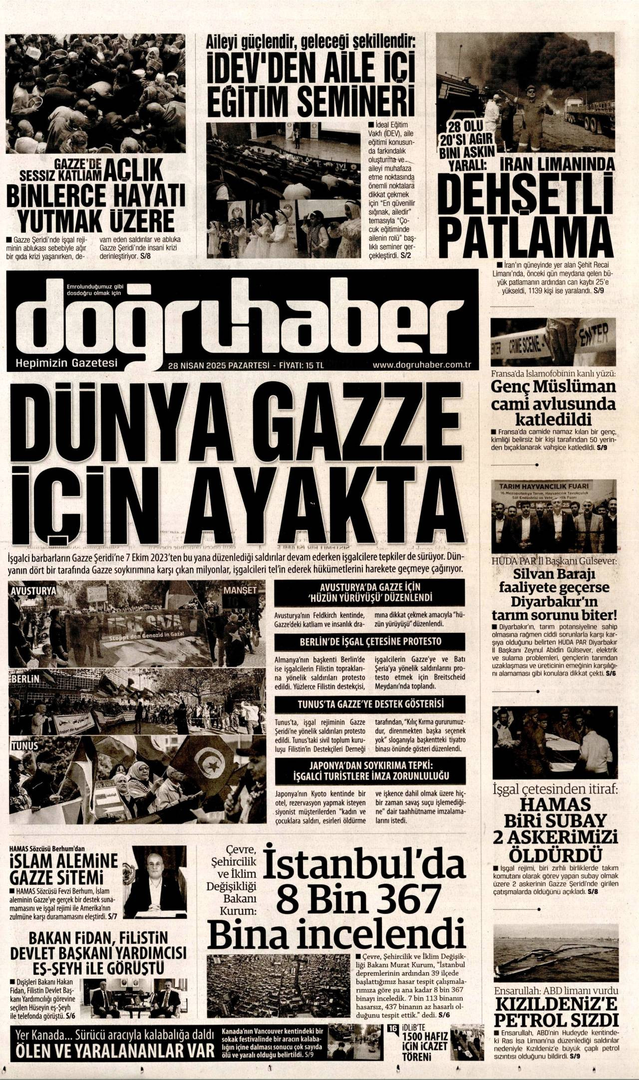 Doğru Haber Gazetesi Manşeti