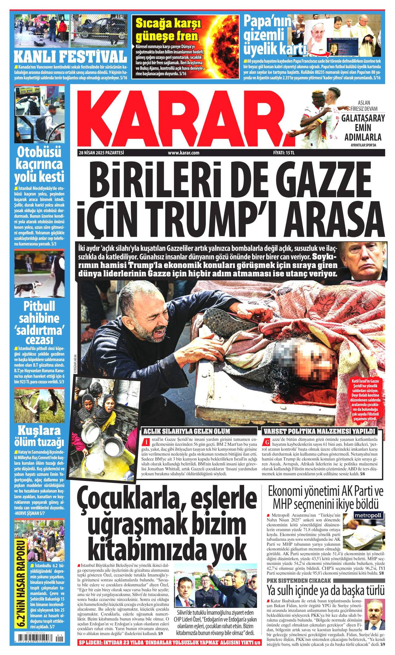 Karar Gazetesi Manşeti