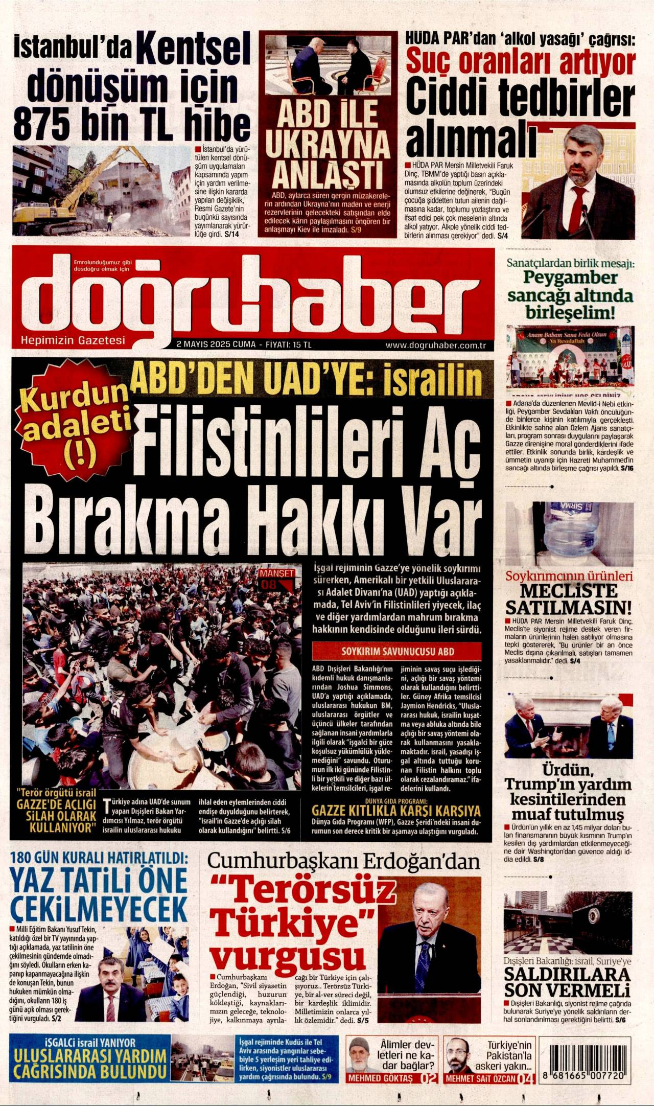 Doğru Haber Gazetesi Manşeti