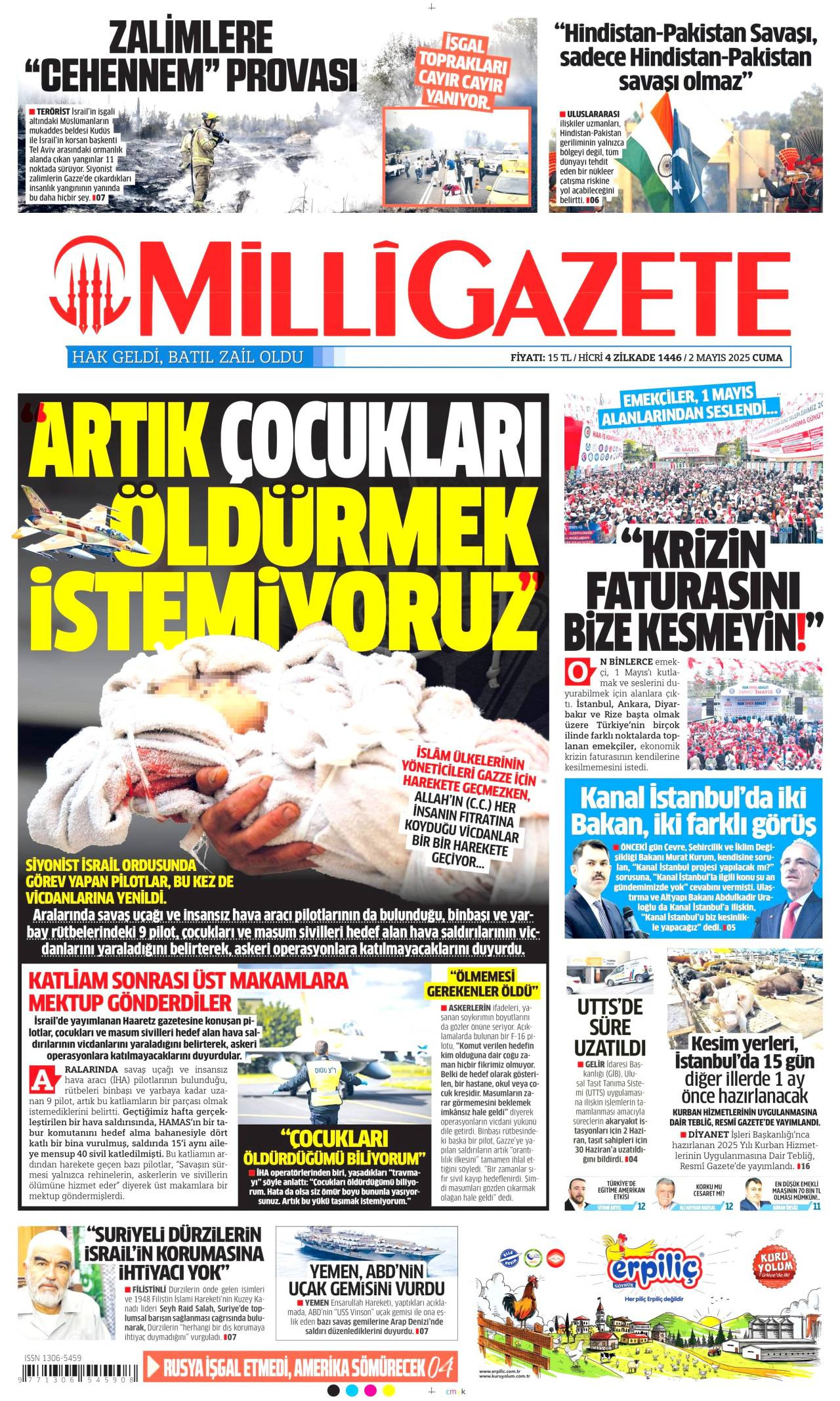 Milli Gazete Manşeti