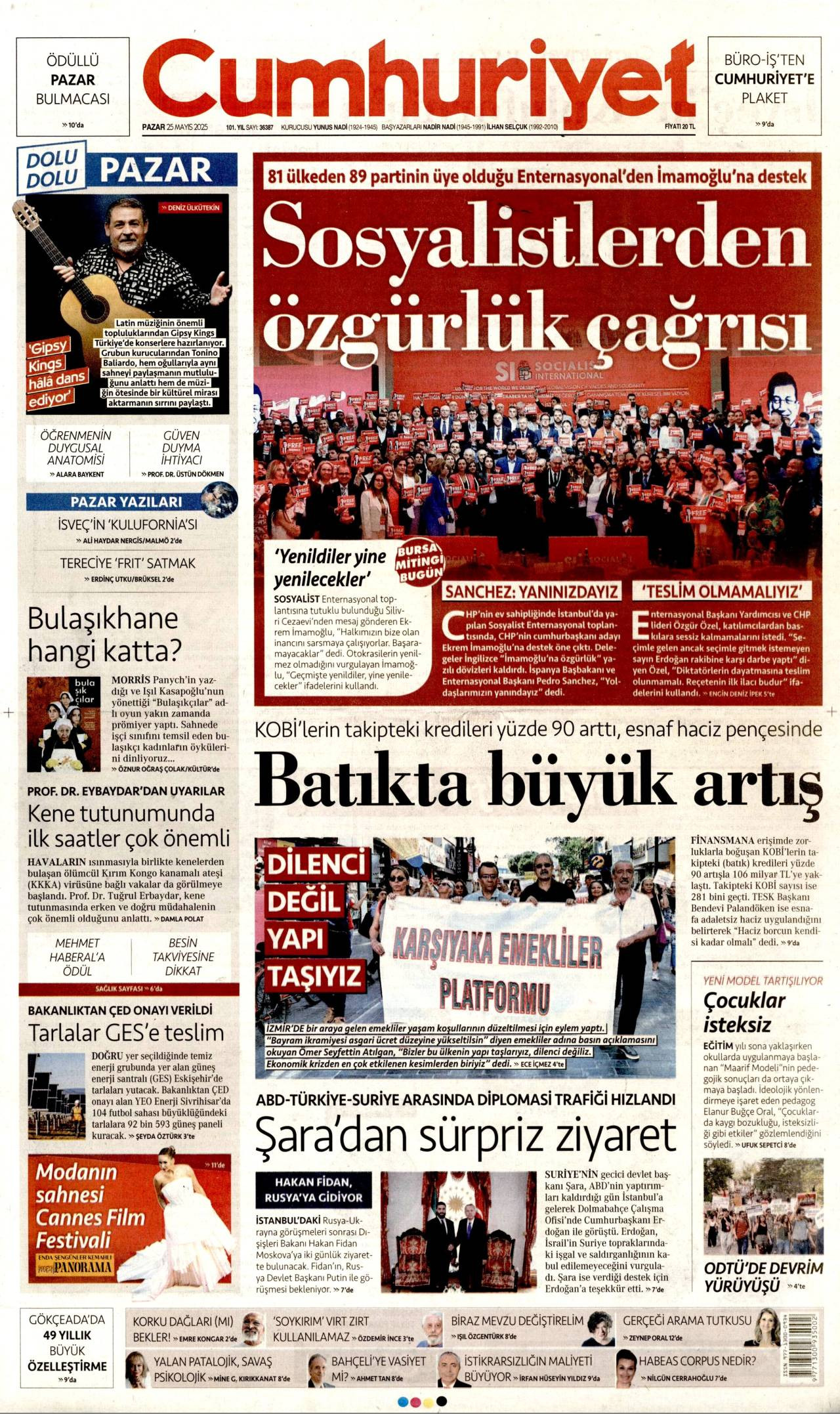 Cumhuriyet Gazetesi Manşeti