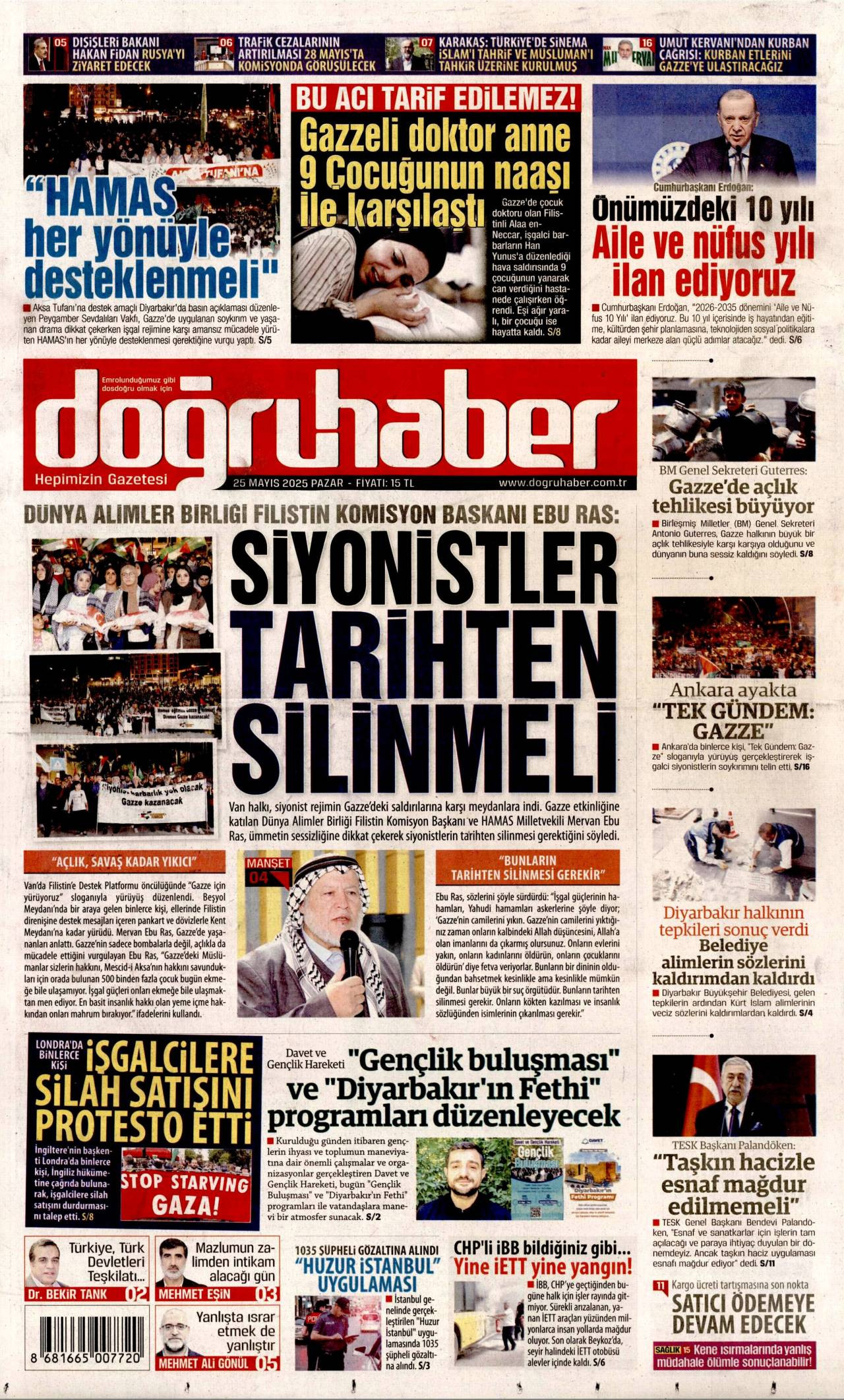 Doğru Haber Gazetesi Manşeti