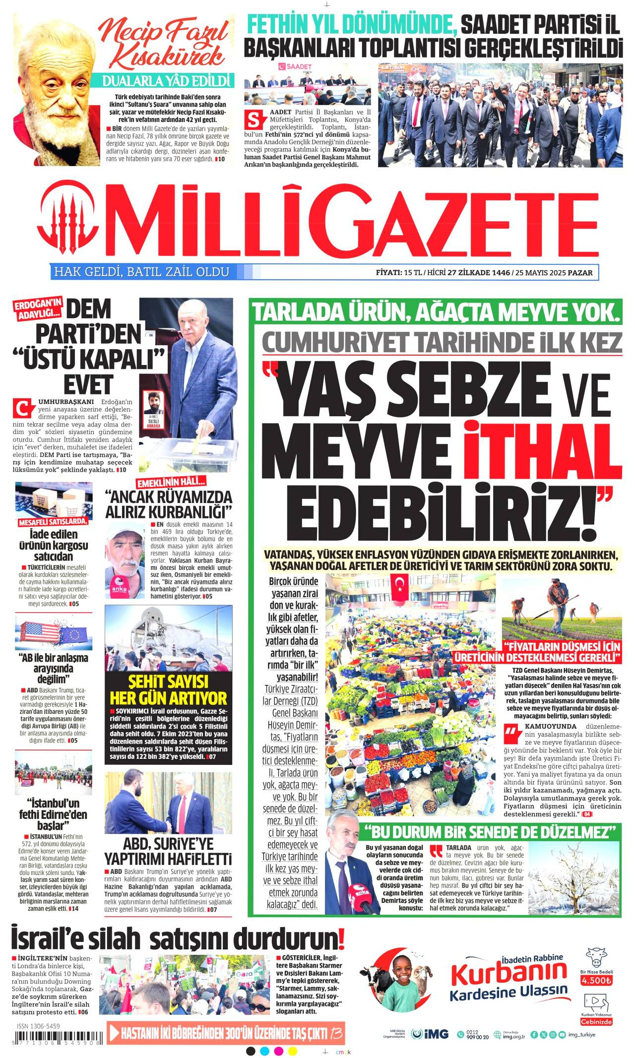 Milli Gazete Manşeti