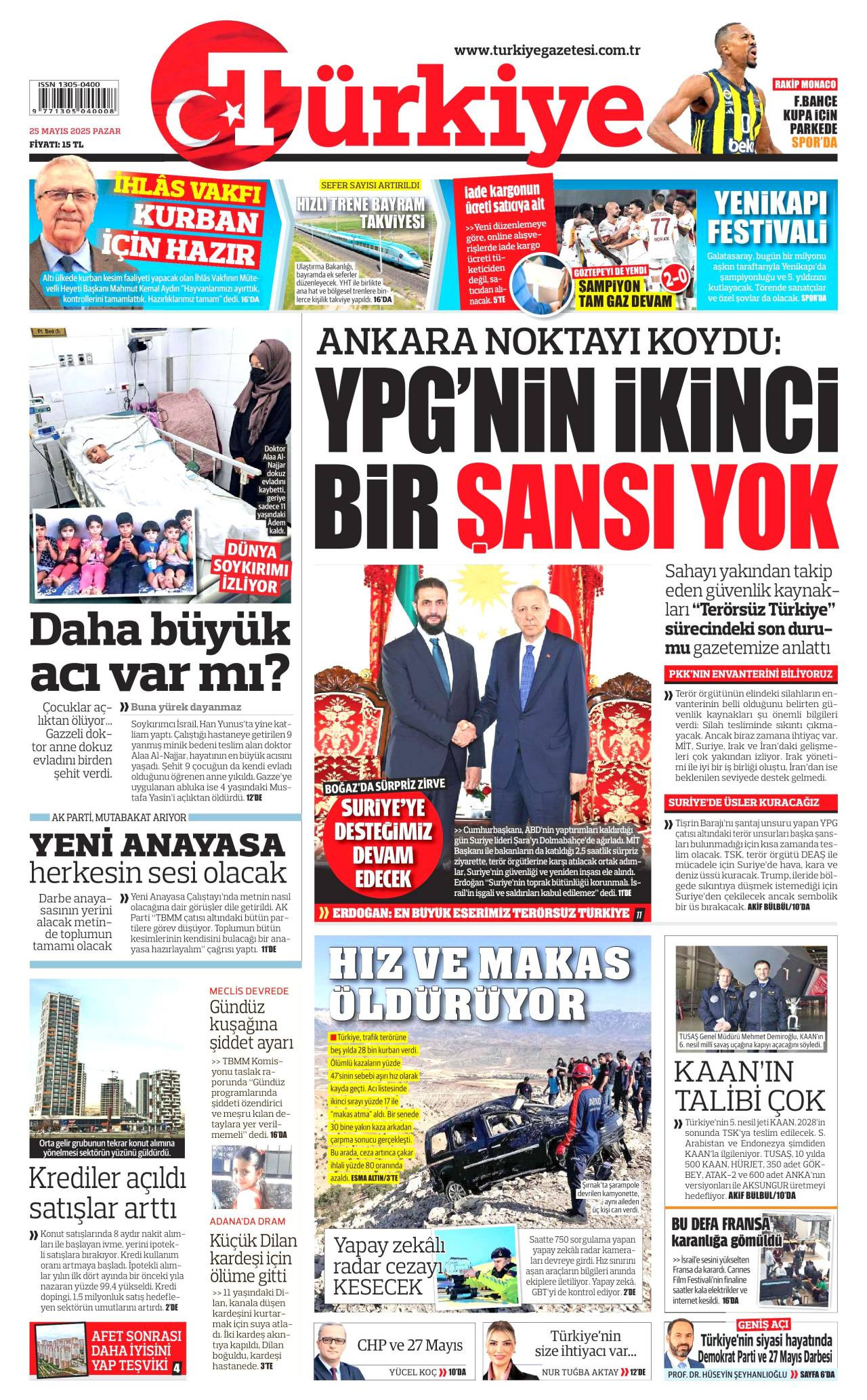 Türkiye Gazetesi Manşeti