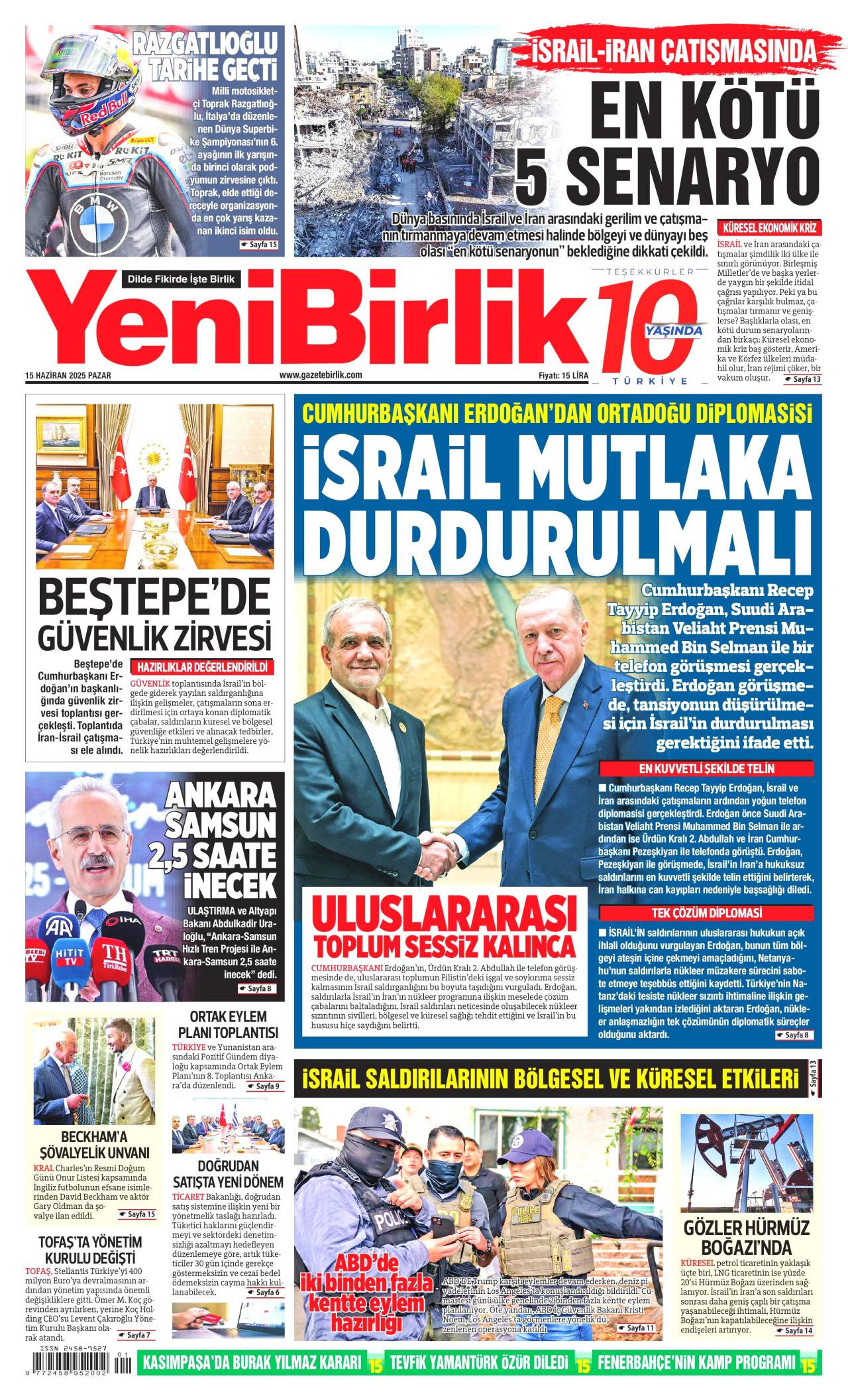 Yeni Birlik gazetesi oku