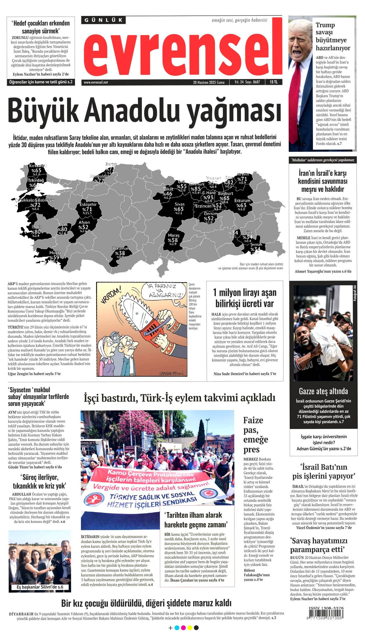 Günlük Evrensel gazetesi oku
