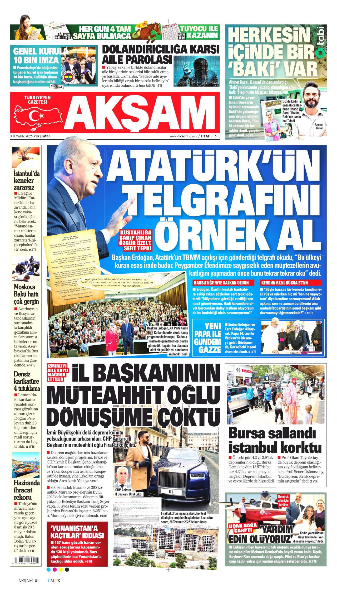 Akşam gazetesi oku