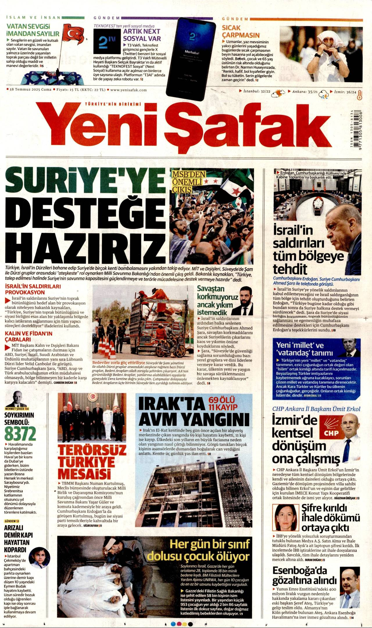 Yeni Şafak gazetesi oku