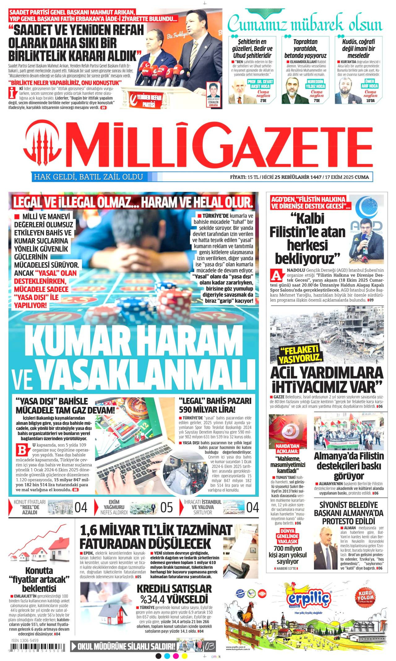 Milli Gazete Manşeti