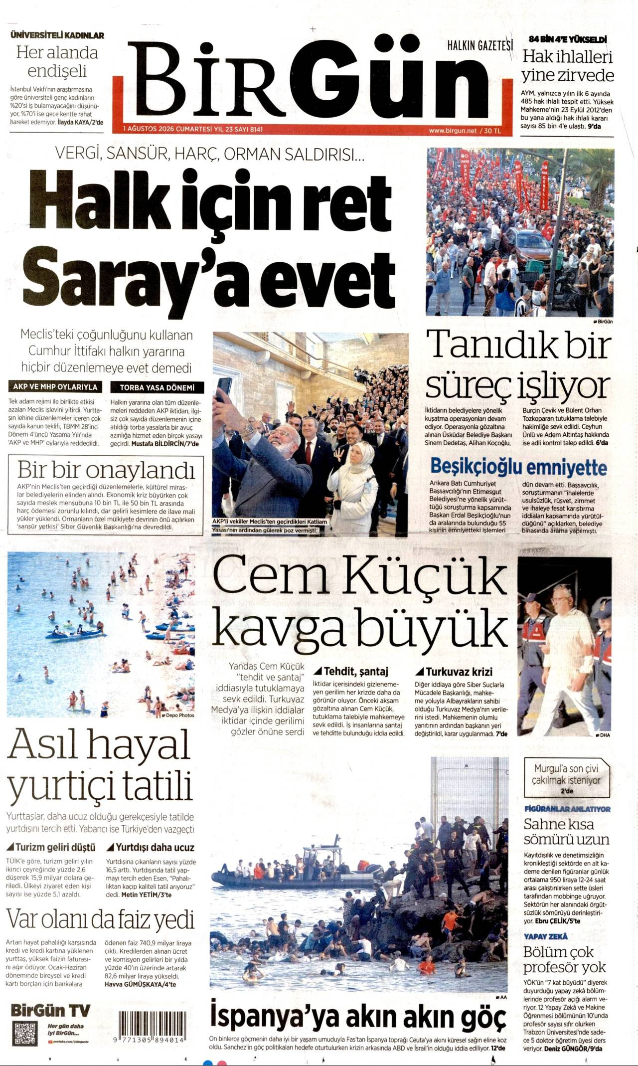 Birgün Gazetesi Manşeti