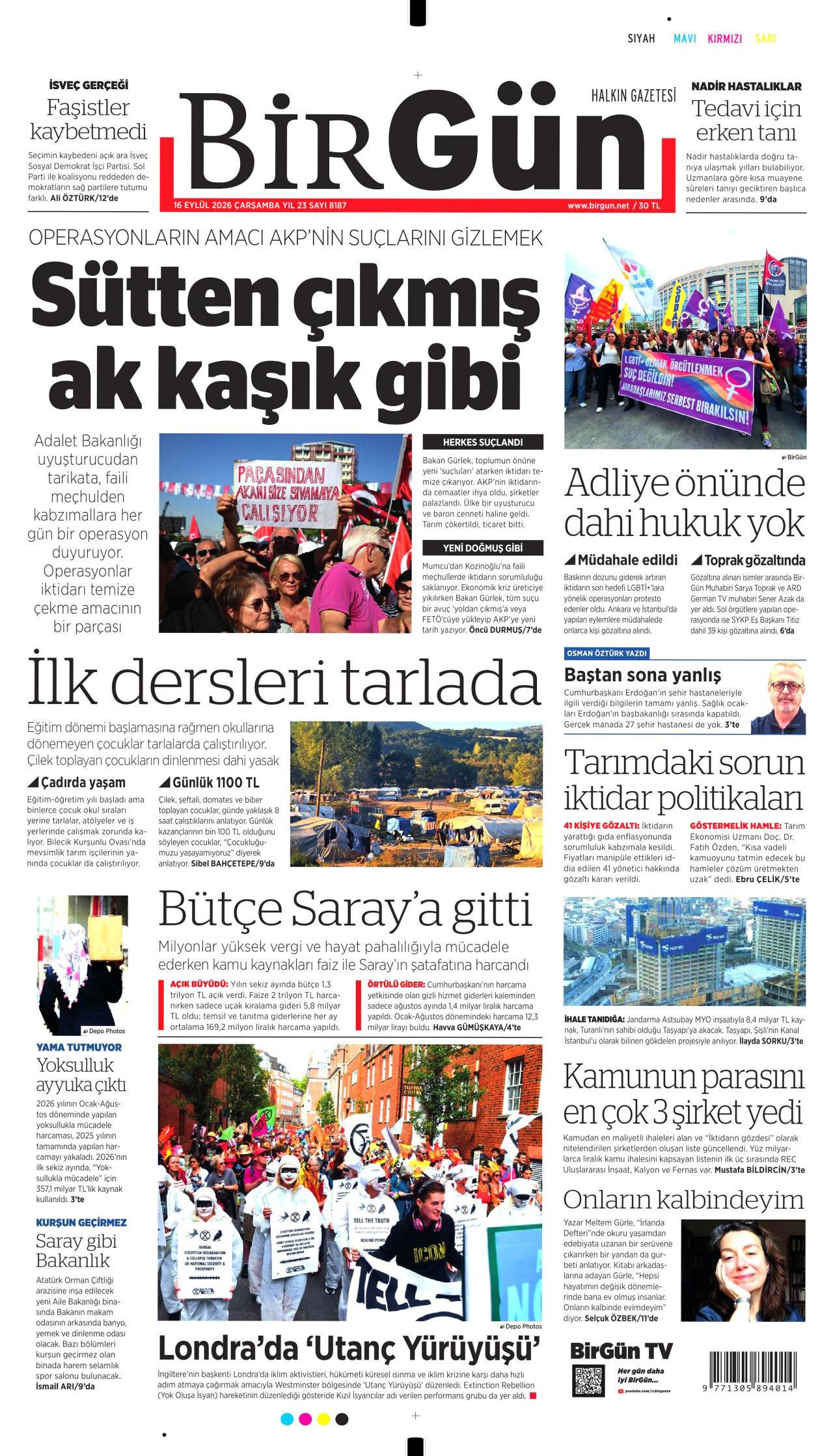 Birgün Gazetesi Manşeti